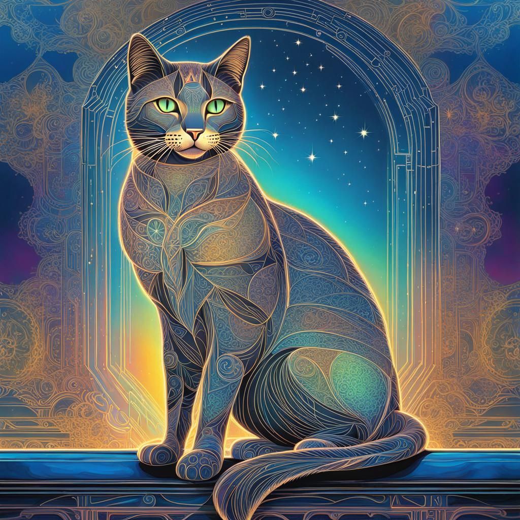 Spectral Cat - AI Generated Artwork - NightCafe Creator