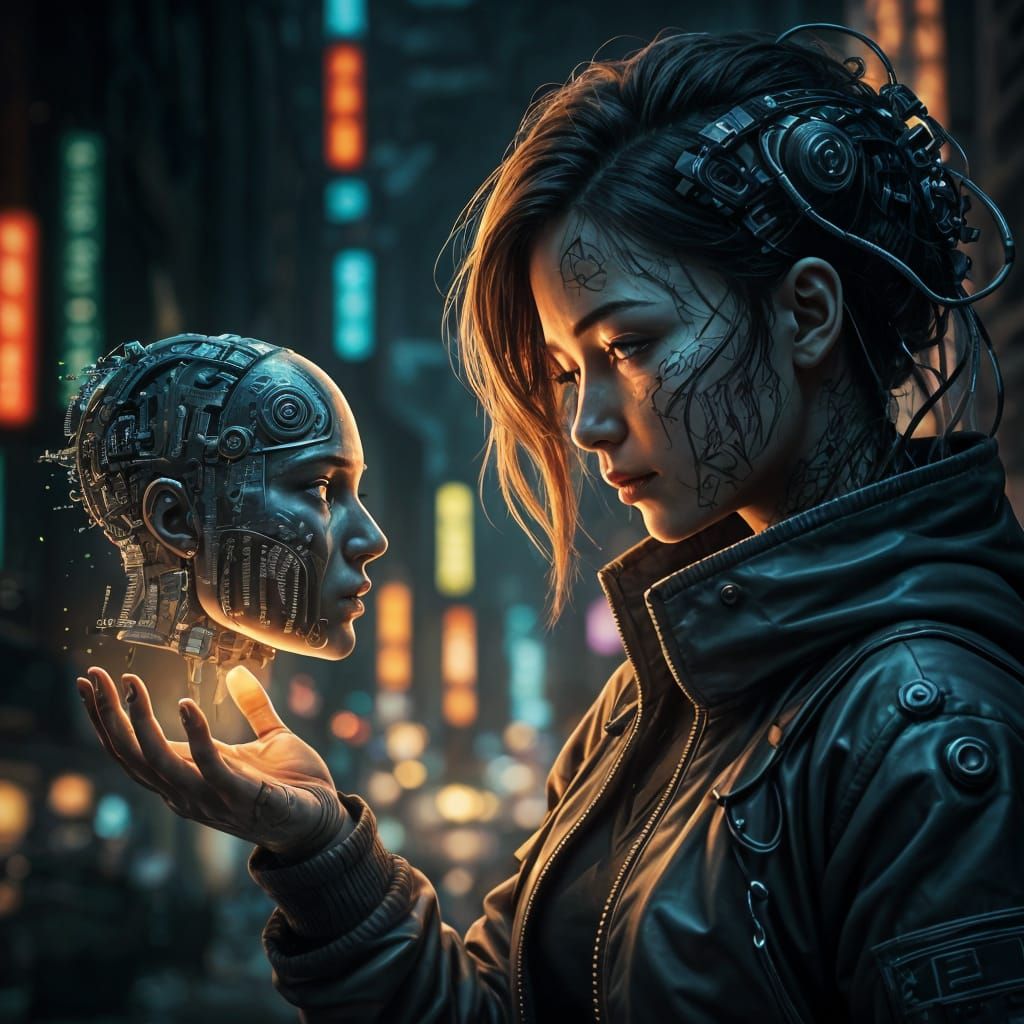 Cyberpunk conversation  by @Sonia
