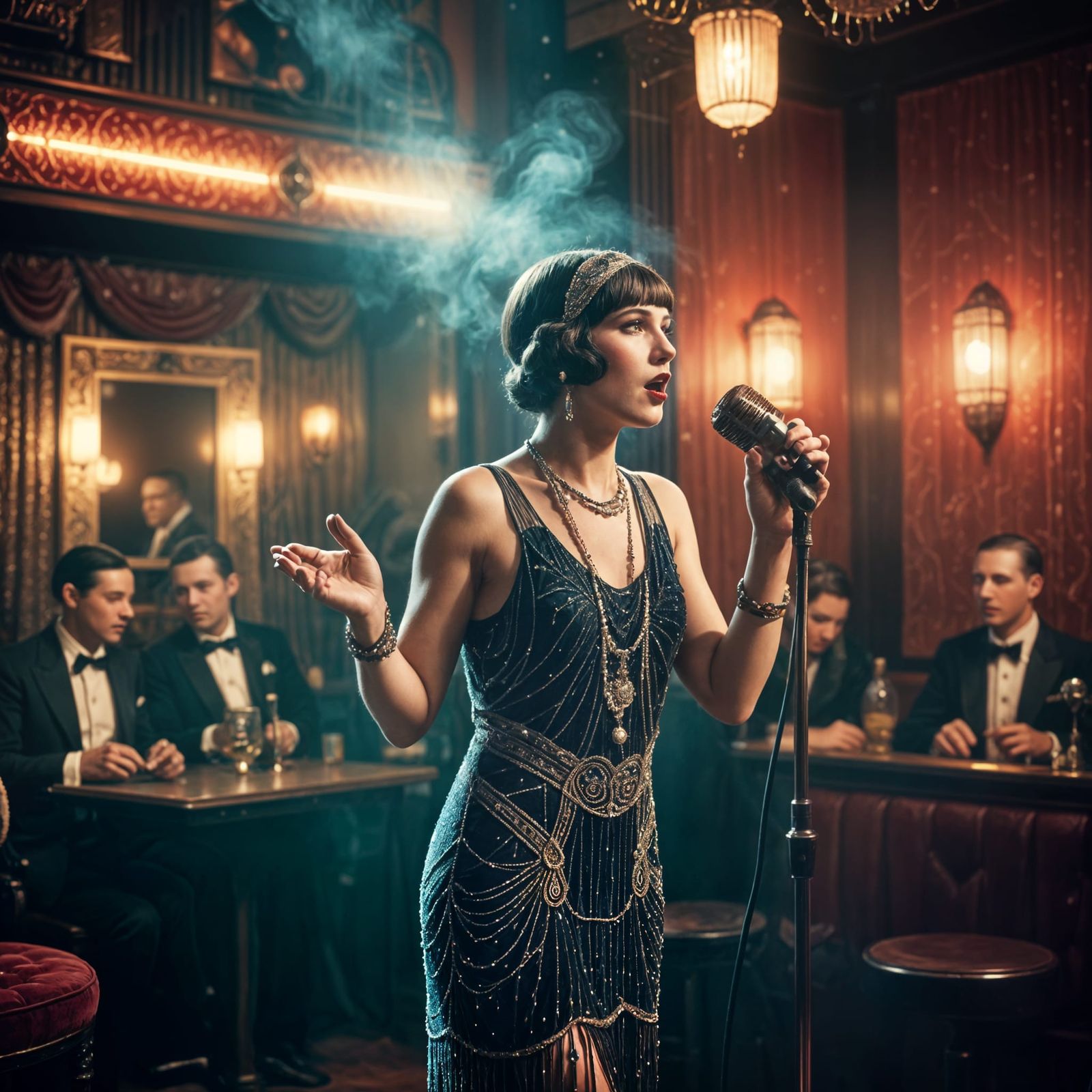 A singer in a smoky room...  by @AGermanBeer