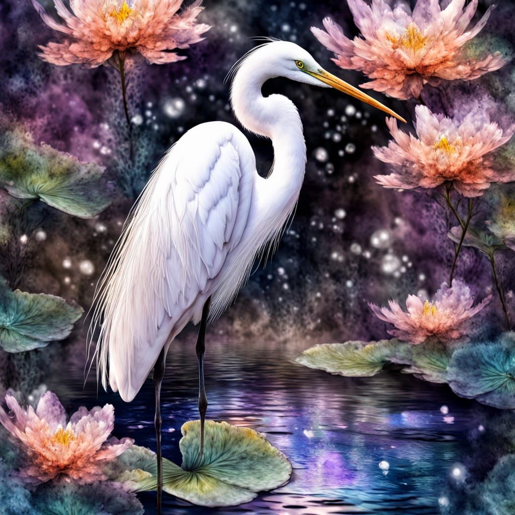 Great Egret  by @Yanciepants