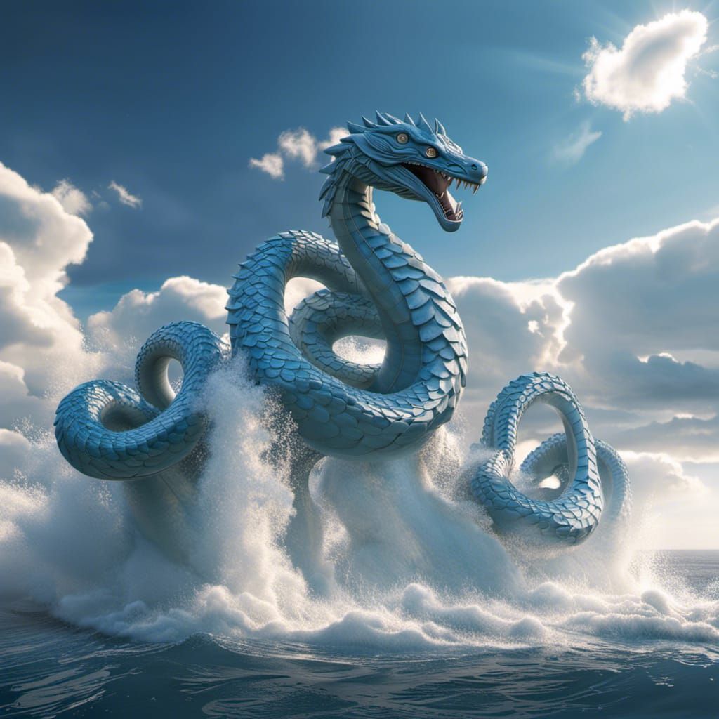 Sea snake - AI Generated Artwork - NightCafe Creator