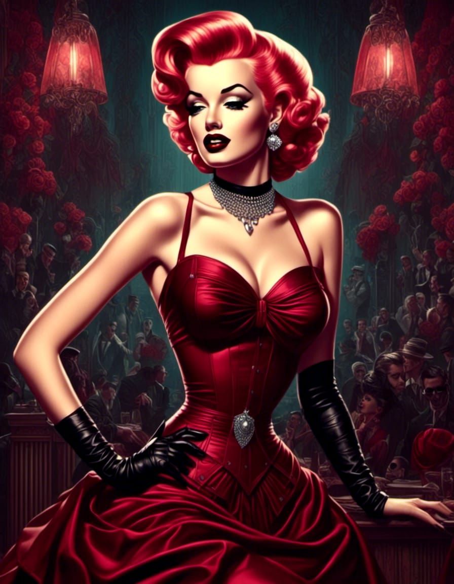 Goth Marilyn portrait