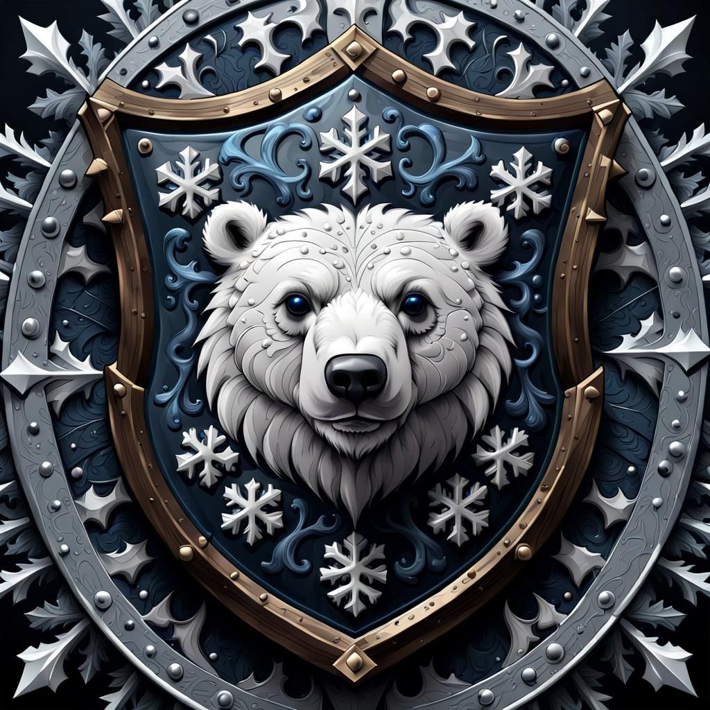 House of Winter Heraldic Shield  by @Bephers