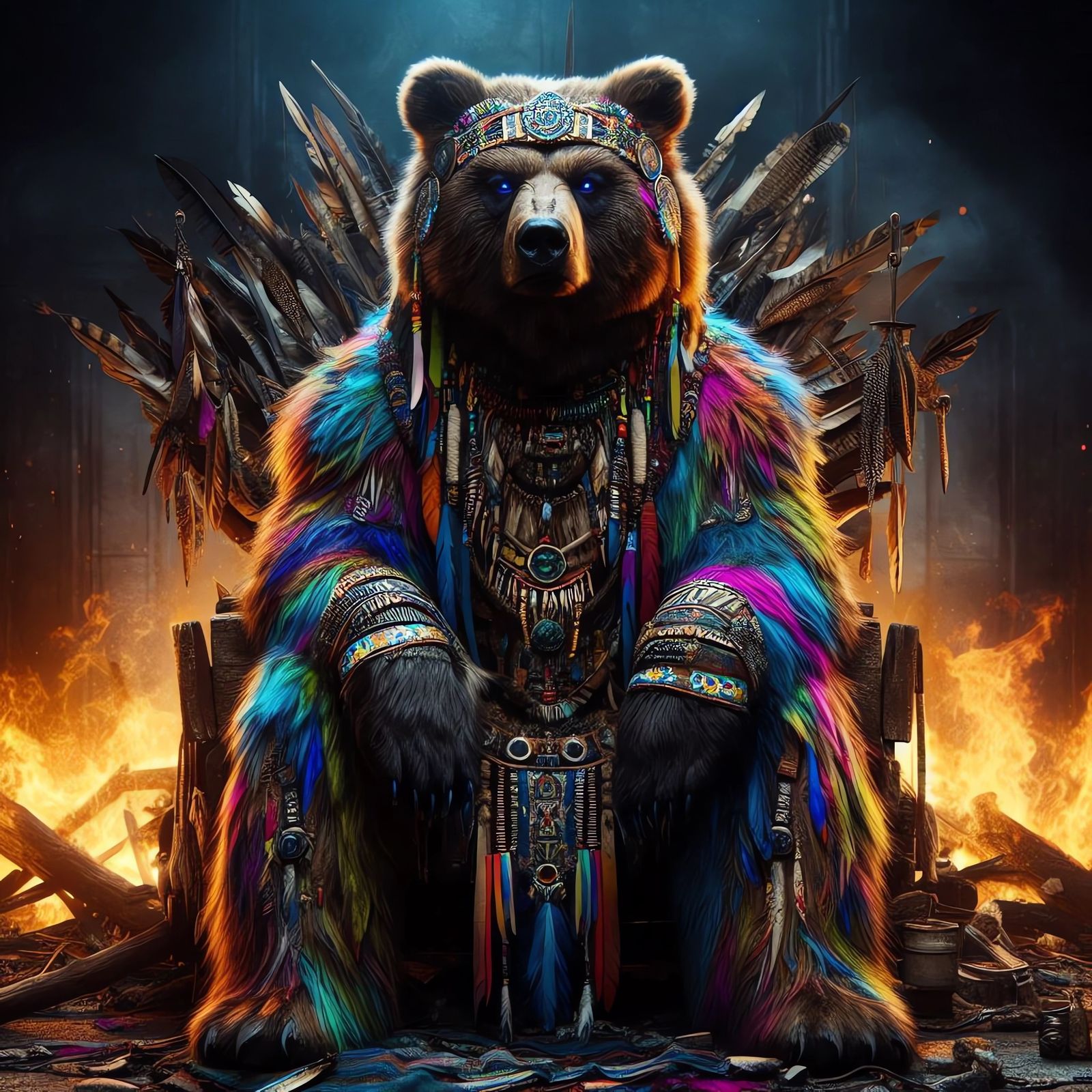 Sitting bear