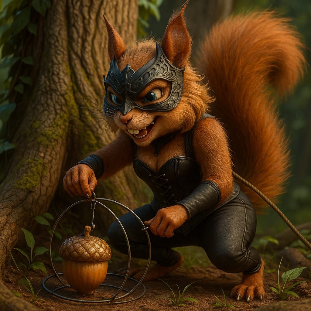 Mischievous Squirrel - No One Steals My Acorn