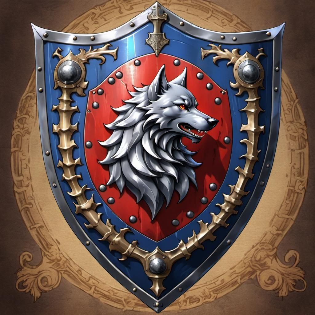 Heraldic Shield - AI Generated Artwork - NightCafe Creator