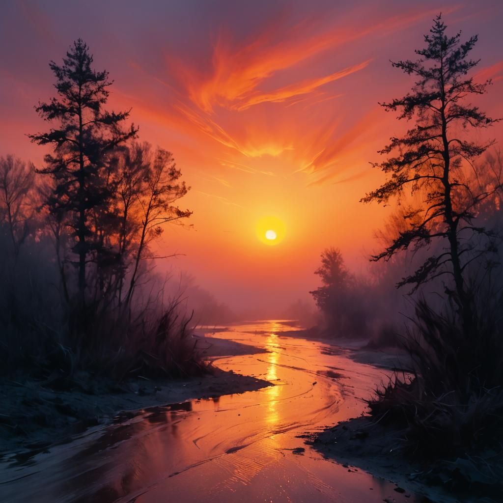 Kinetic Abstract Expressionism Figure in Motion