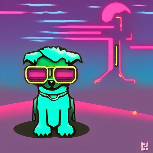 Cute Metal Puppy in a Wasteland