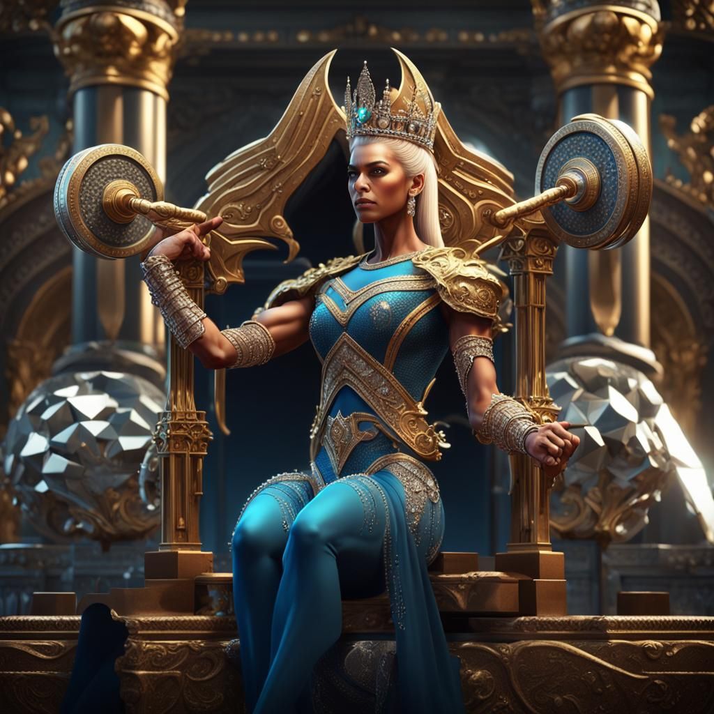 Fitness Queen with Diamond Crown in Ultra HD