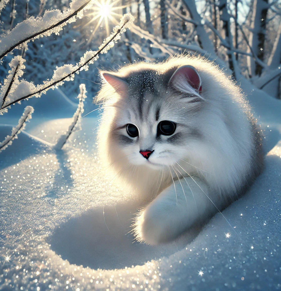 First Christmas! A snow covered moment!