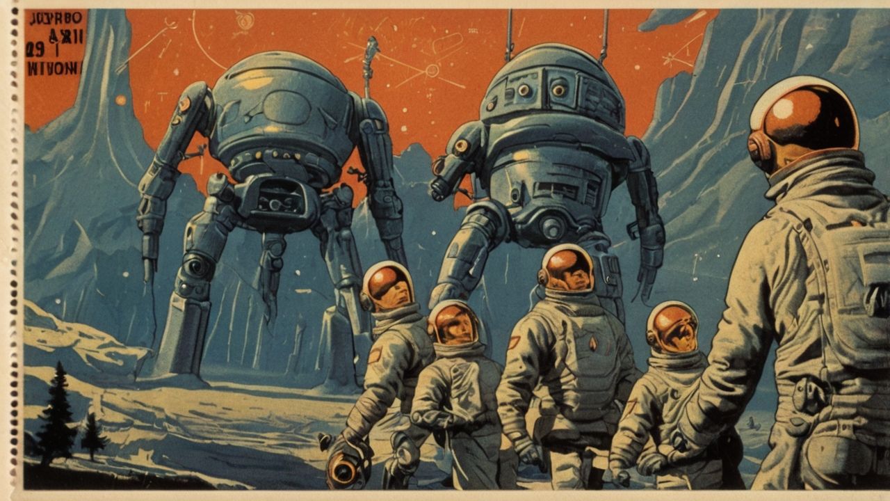 Russian Retro SciFi Postal Stamps