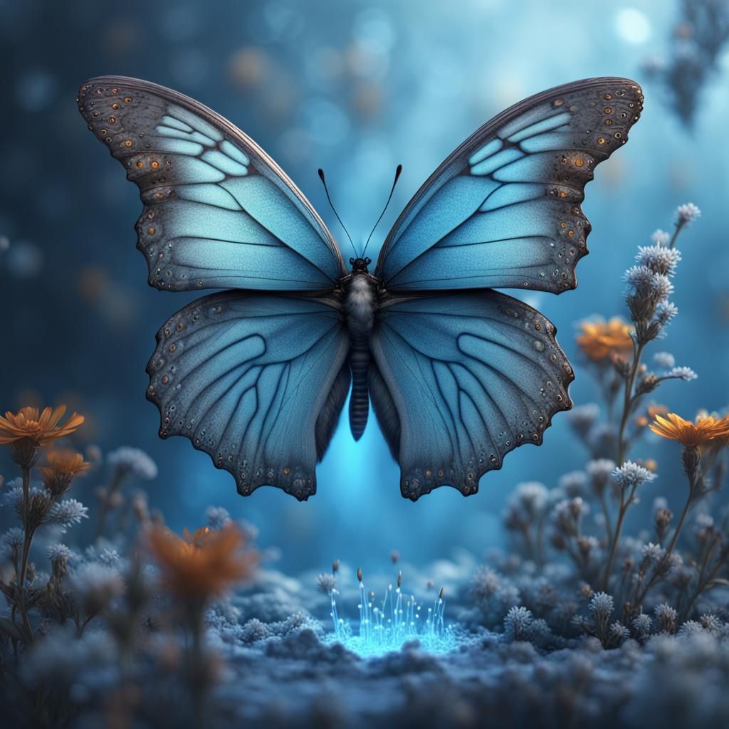 Eye A powder blue butterfly