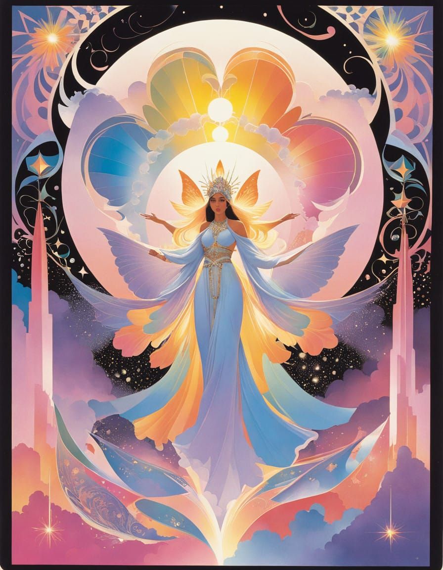 contrasting, early 1970s, starched