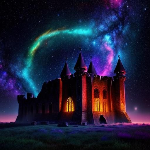 Ruins of a medieval castle amazingly hyperdetailed 
Space ou...