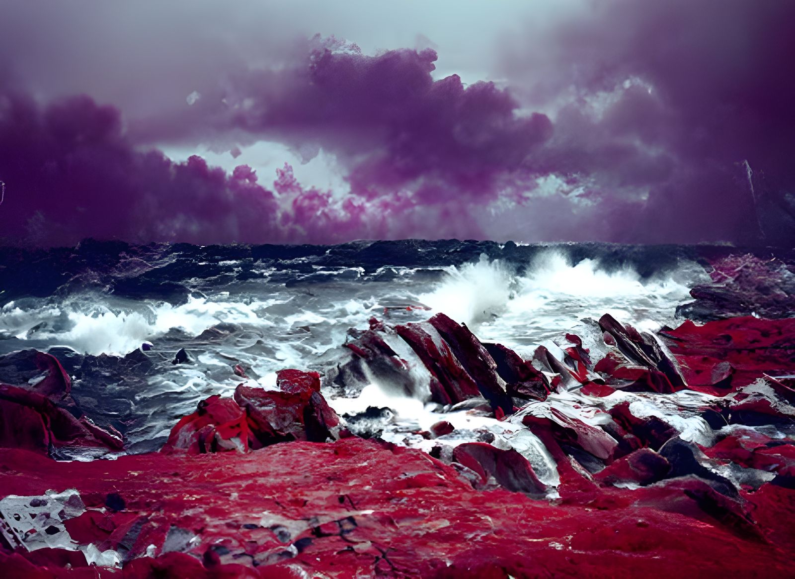 rough seas on the coast
