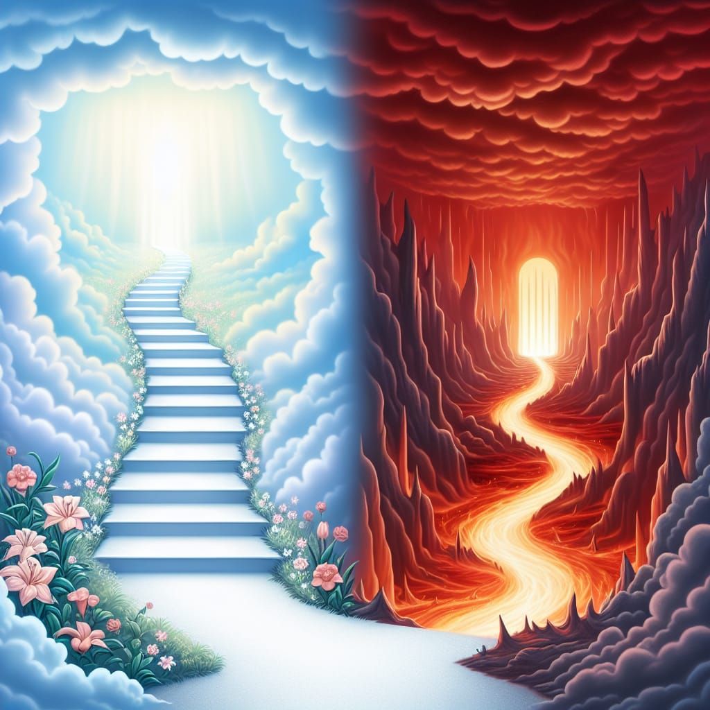 The narrow path to heaven versus the wide gate to hell