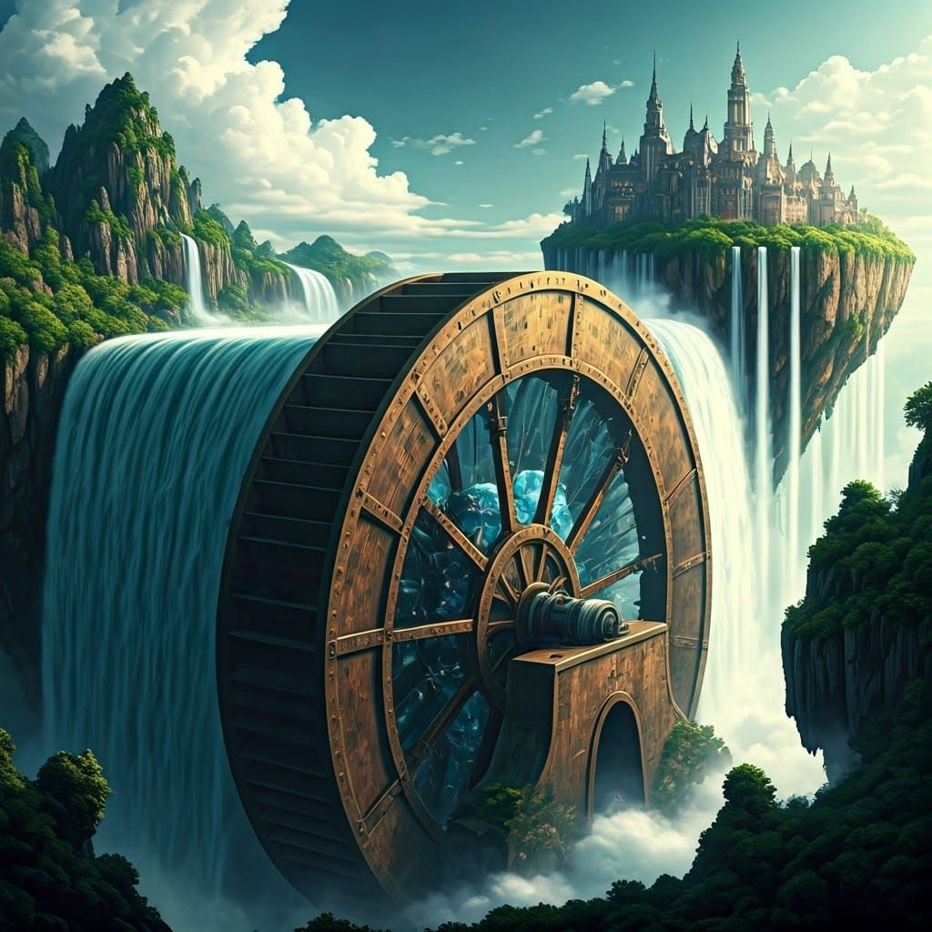 Steampunk Water Wheel  by @CNEWBY