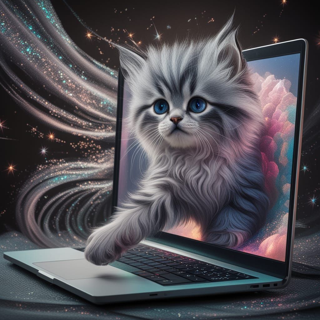 Most Kittens lay on the laptop