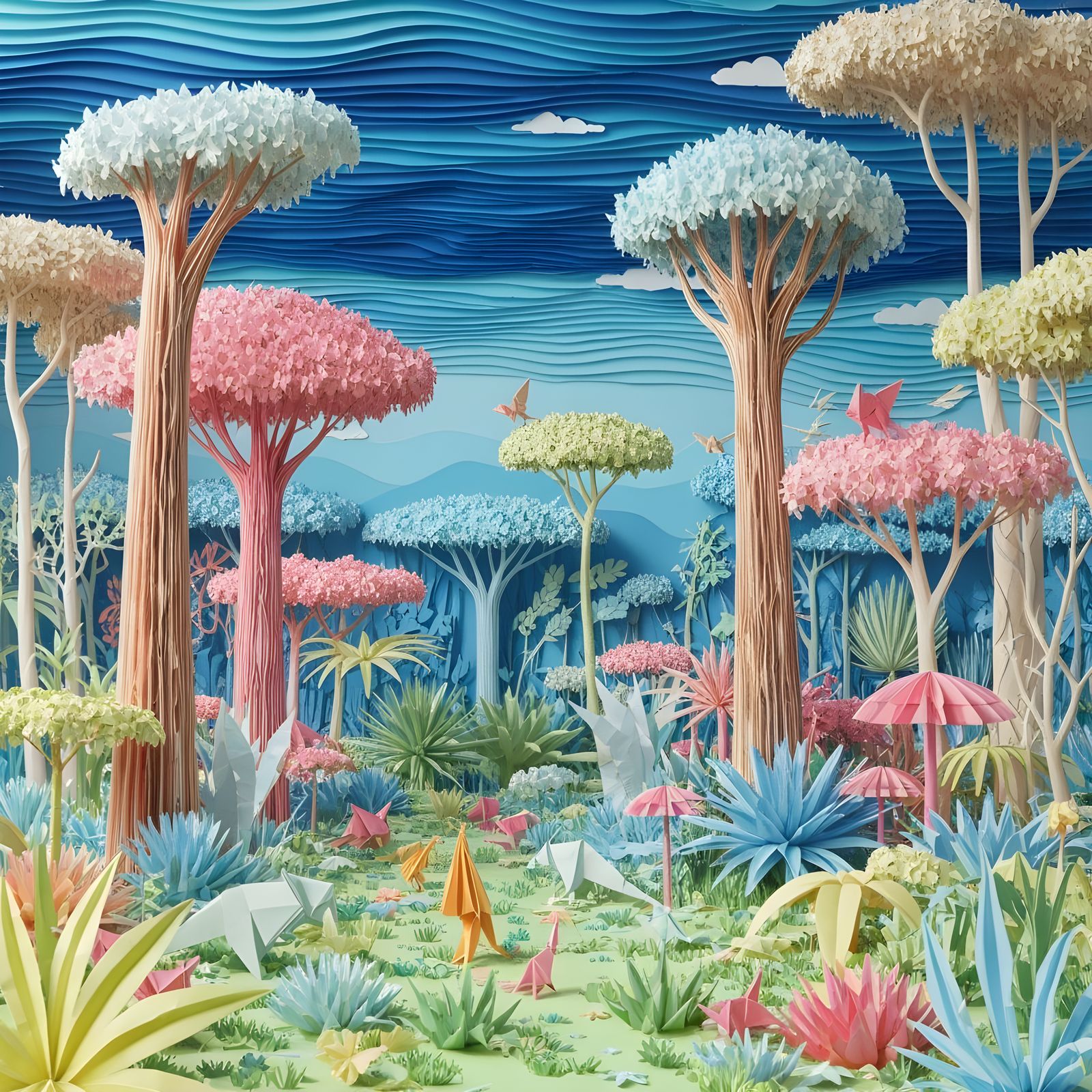 Paper jungle  by @Laevos