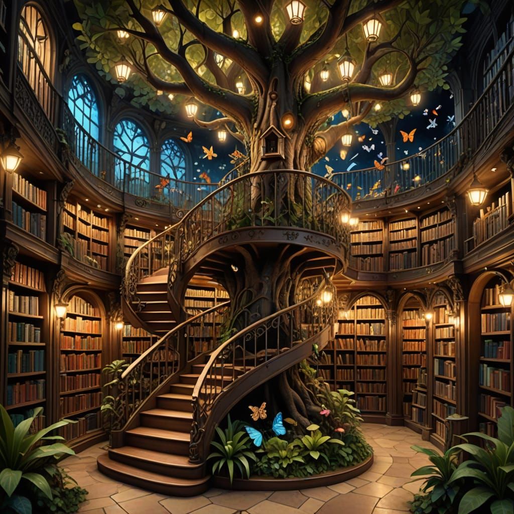 Whimsical Library  by @Veils