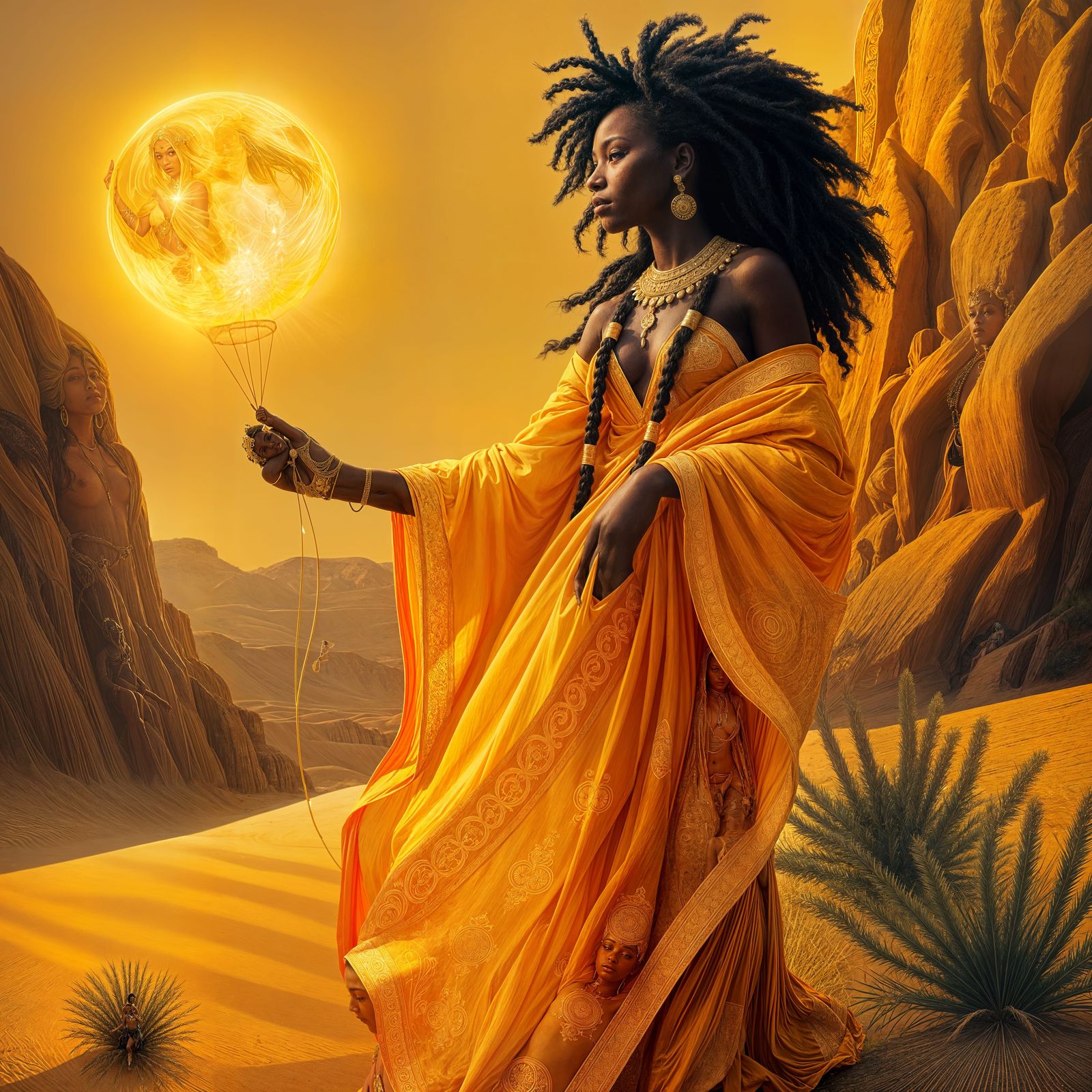 She carries the moon...  by @Conjur