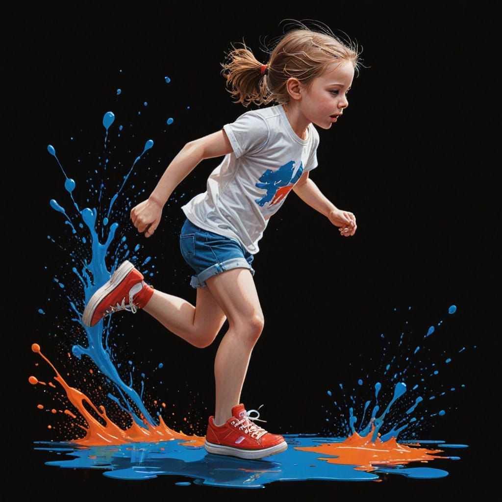 colorful splashes