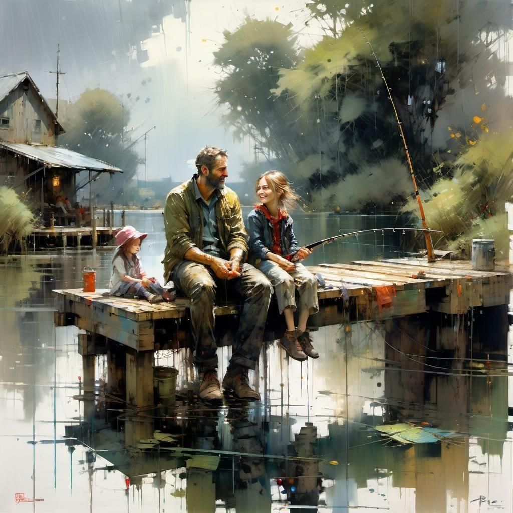 Fishing with Dad  by @Superbear