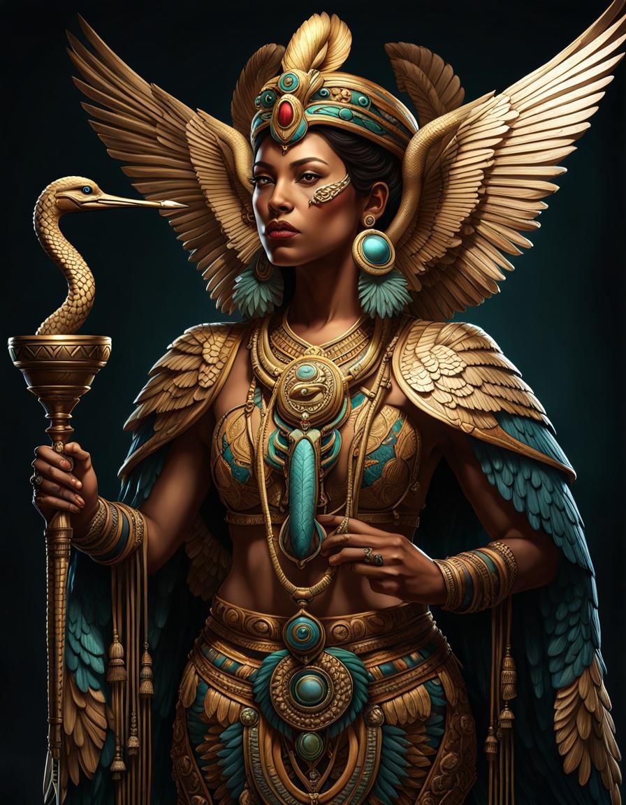 Huitzilopochtli, genderbent - AI Generated Artwork - NightCafe Creator