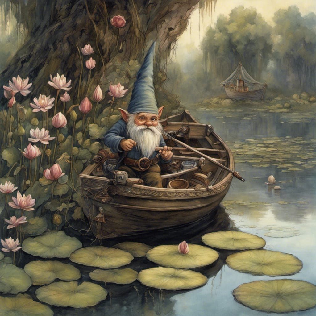 Fisher-Gnome  by @Crystal