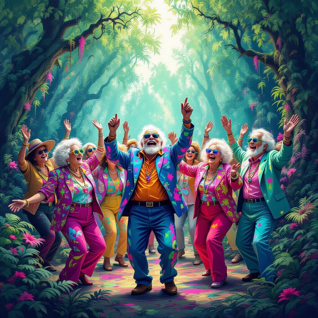 Anziani ballano nella foresta   by @Maurizio