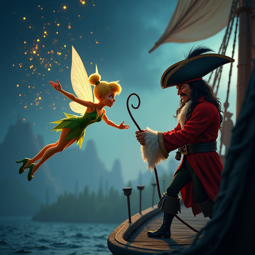 Tinkerbell & Captain Hook