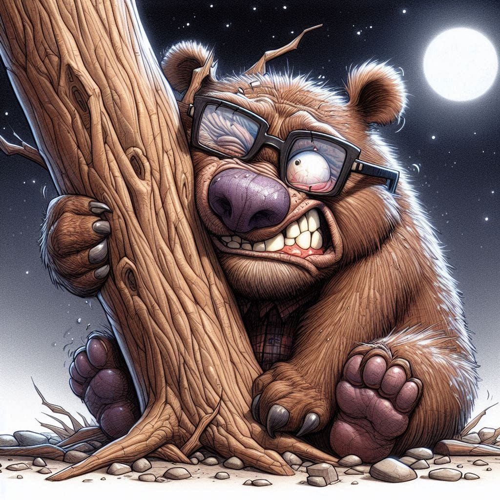 Not all animals find it easy to negotiate the woods at night ⭐ 02