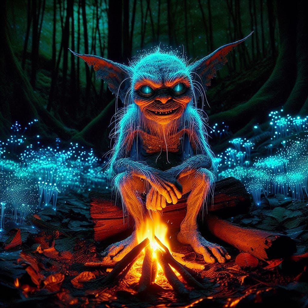 The bioluminescent goblin   by @Tippy