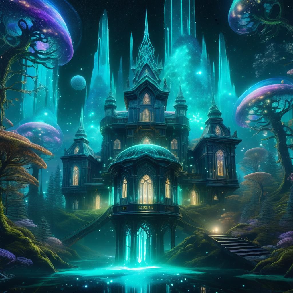 A cosmic fairy palace  by @Nelly