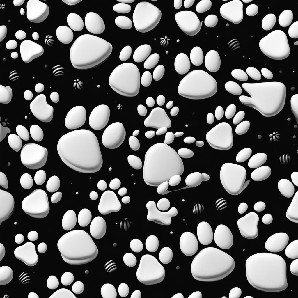 Just some very cute cat paws that are all fluffy and pads ar...