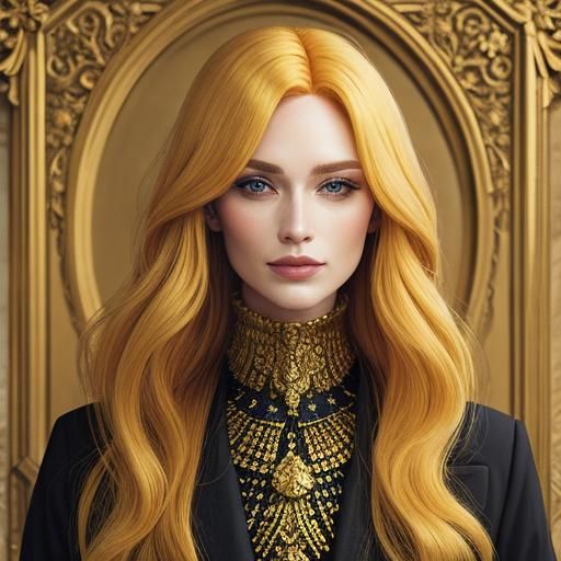 A lady with golden hair