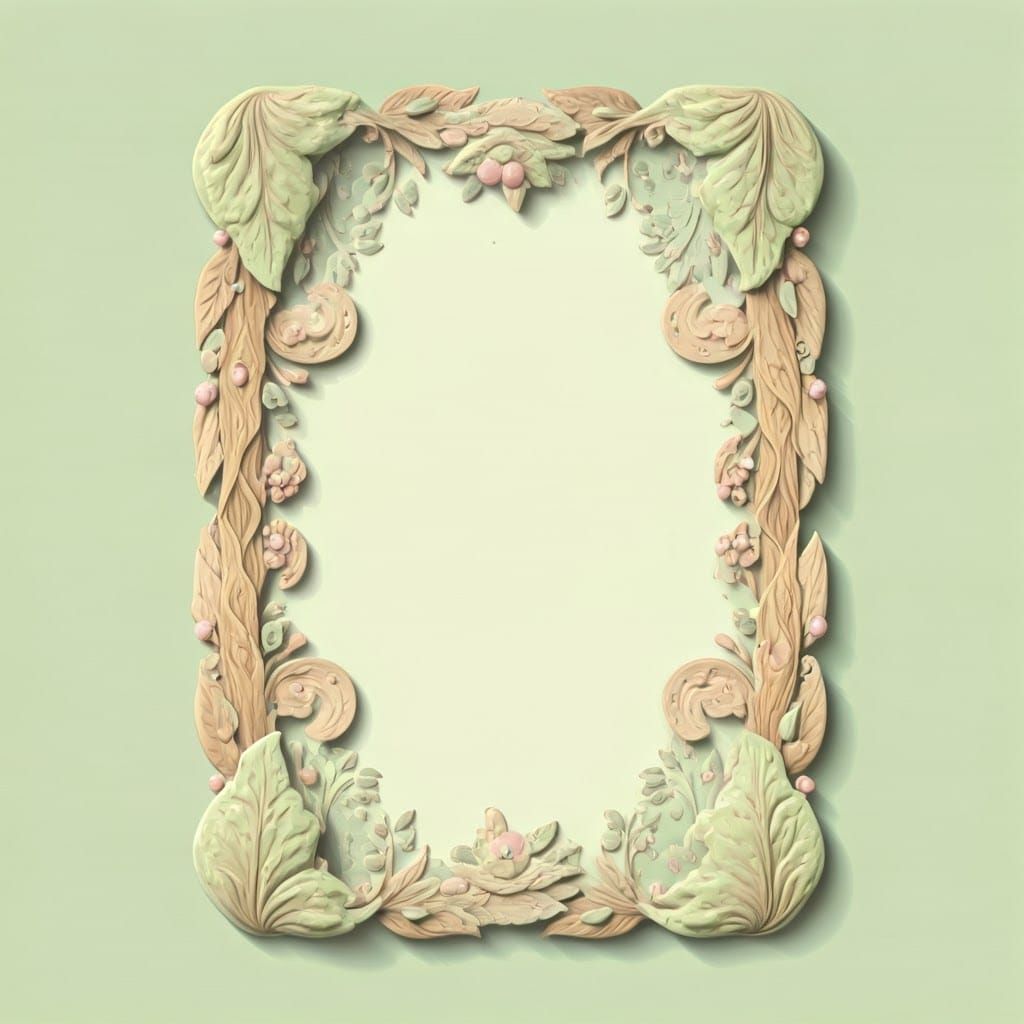 Whimsical Pastel Greeting Card with Delicate Patterns and Sh...