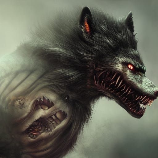 Zombie wolf - AI Generated Artwork - NightCafe Creator