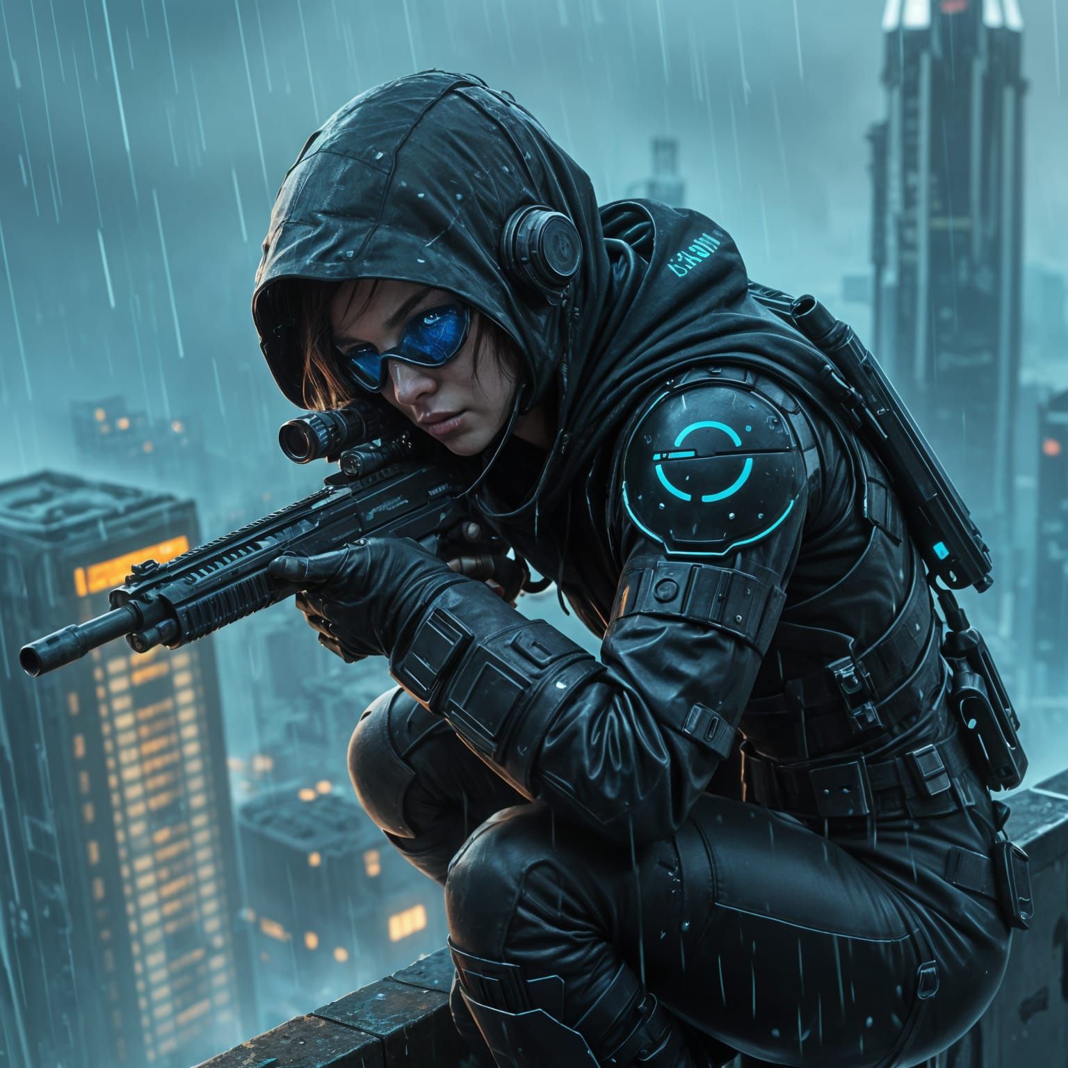 Cyberpunk sniper  by @Mike Ritchie