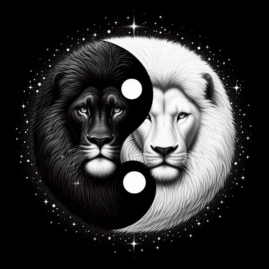 Lions in Black and White