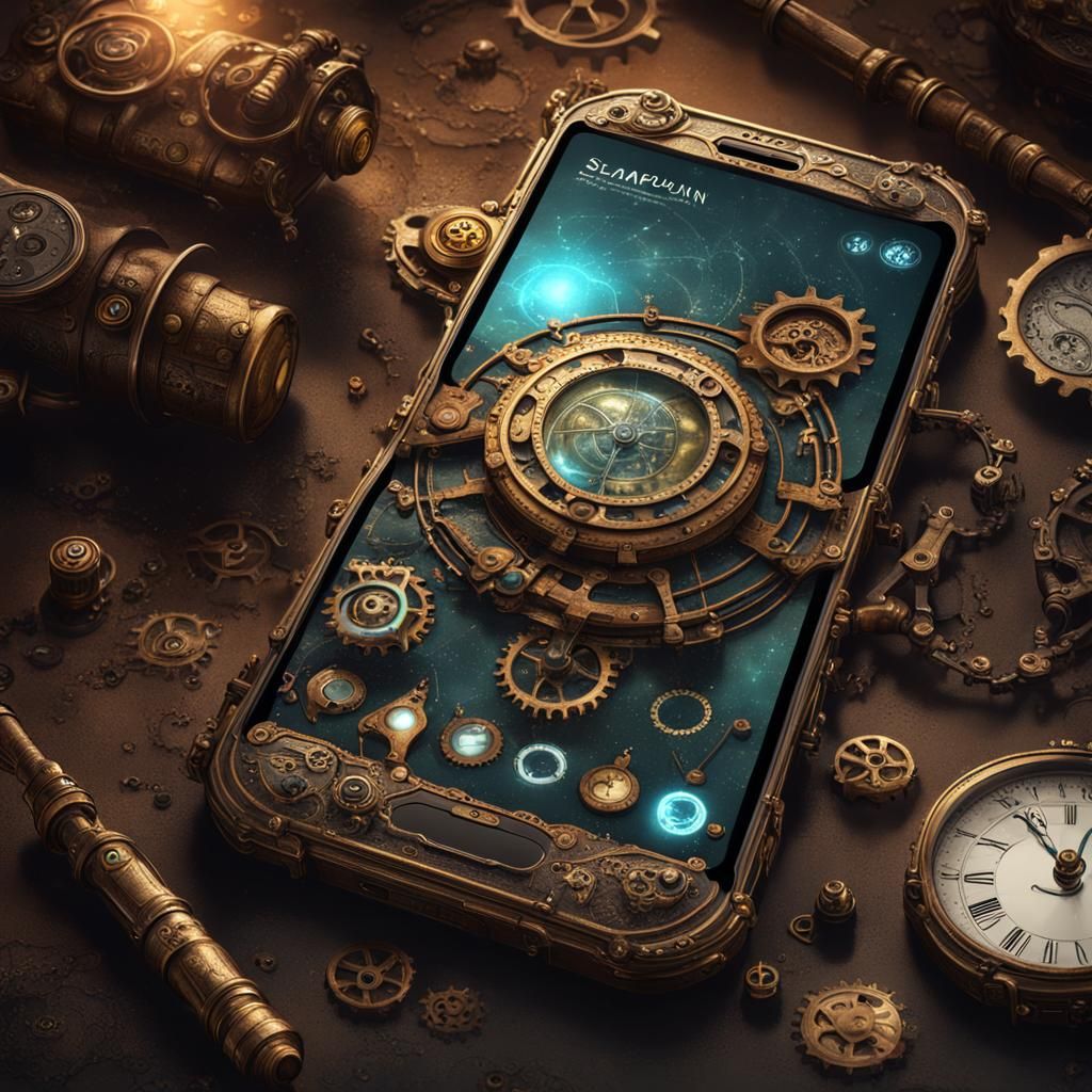 Steampunk cell phone