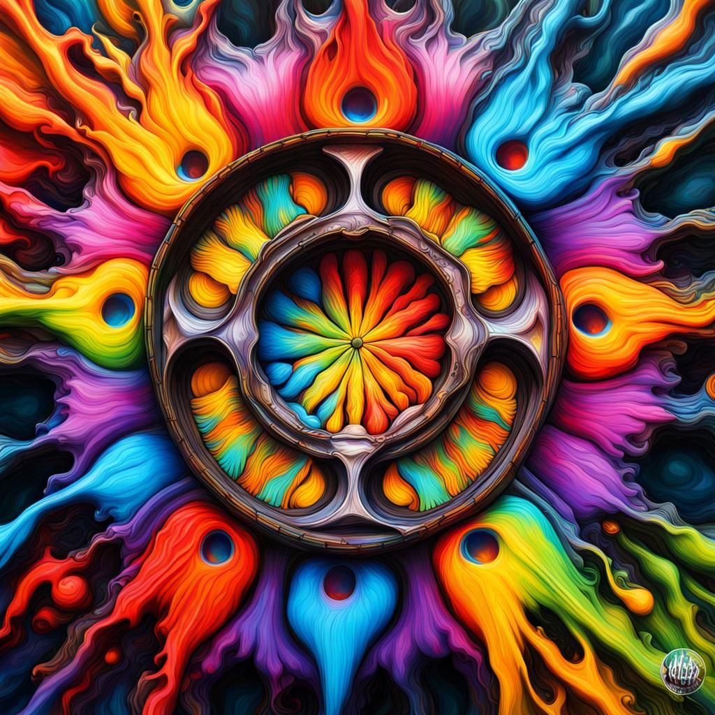 Kaleidoscope, Vibrant Colors,  intricate details, HDR, beaut...