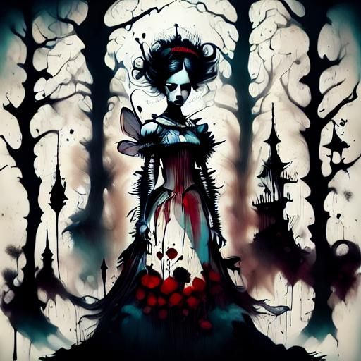 Double exposure art, inside the silhouette <lora:ShadowBlend Portrait:1.0> ink splatter <lora:Unreal ...  by @FizzyElf