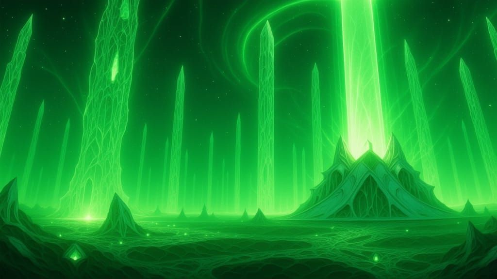 <lora:Inverse V4:1.0> crystal wall fortress green