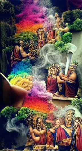 Smoking with the Gods colourful