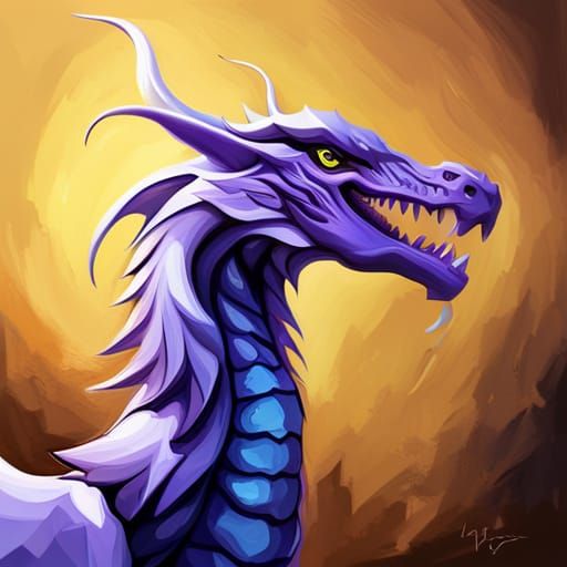 Purple Drake - AI Generated Artwork - NightCafe Creator