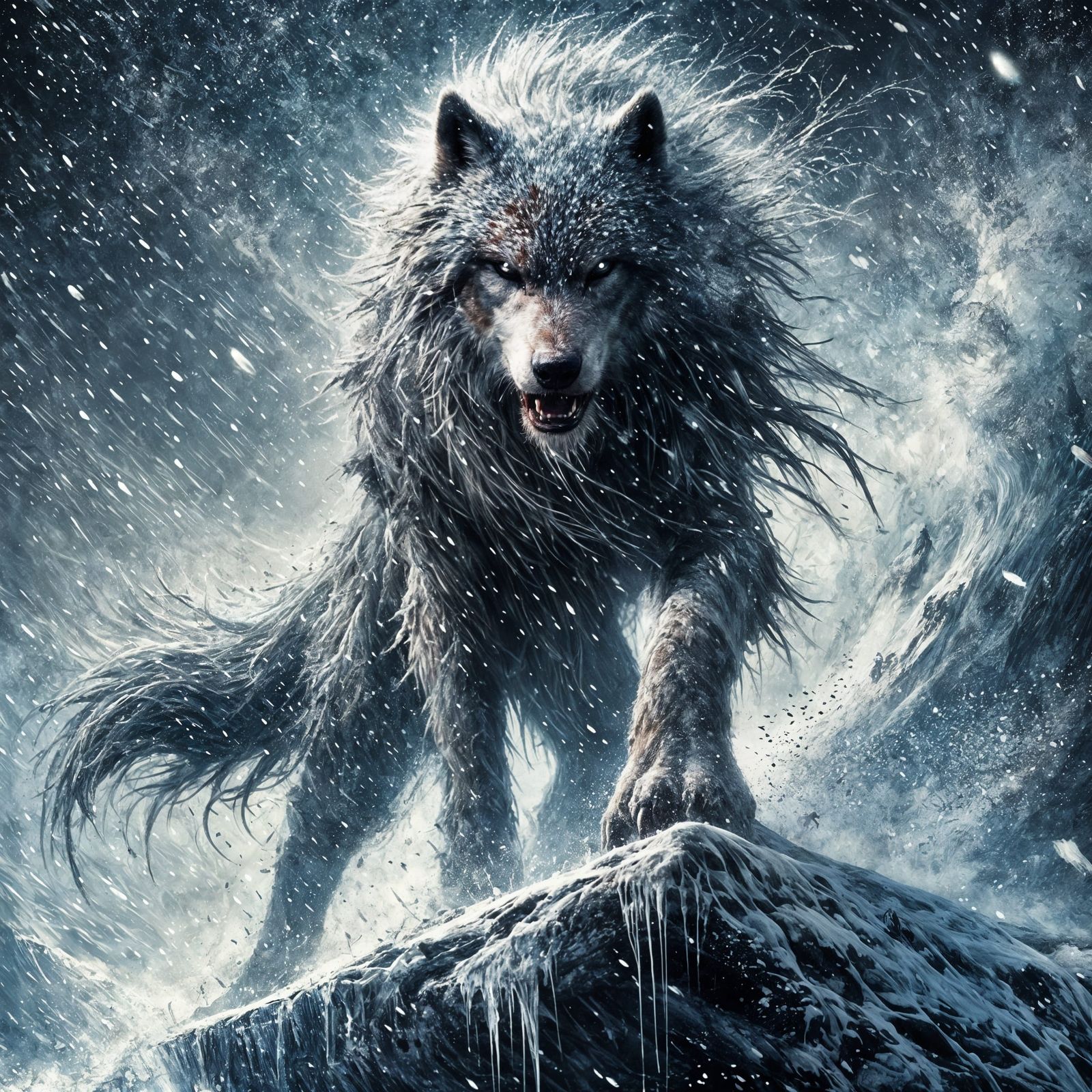 Wolf in the snow