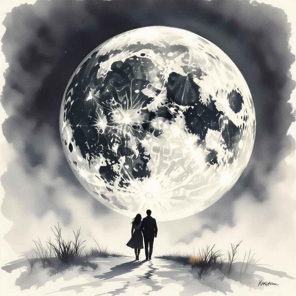 Falling on the Moon: A Solitary Lunar Descent