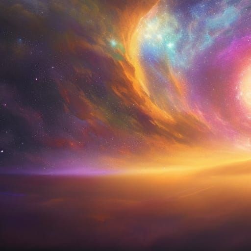 The universe is a vast cosmic canvas, with each star and gal...