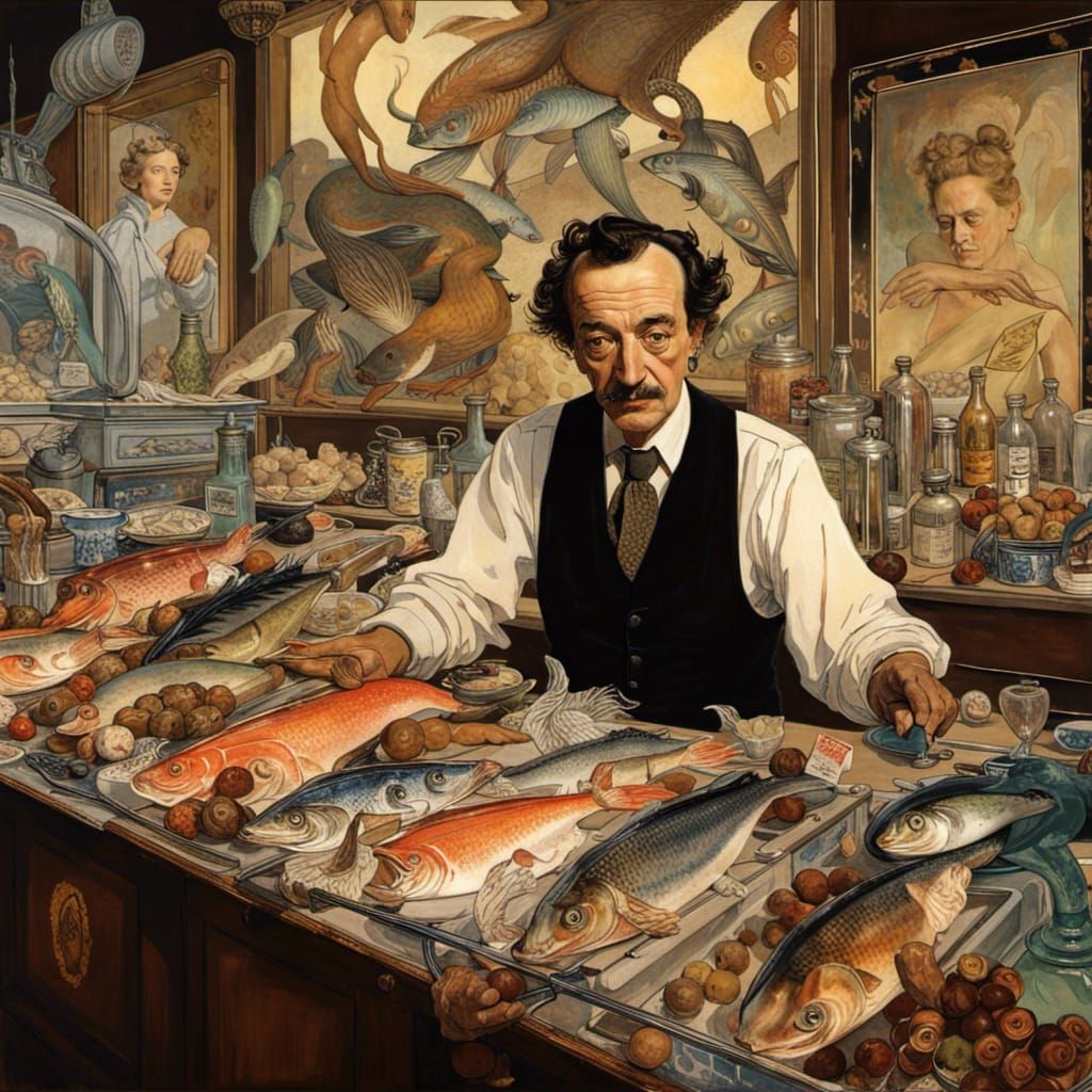 SALVADORE DALI THE FISHMONGER 2  by @Art of the Mystic